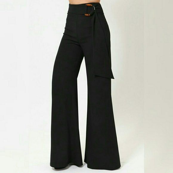 ONLY 1  SM. LEFT -- HIGH waist Wide Leg Trouser - Picture 2 of 4